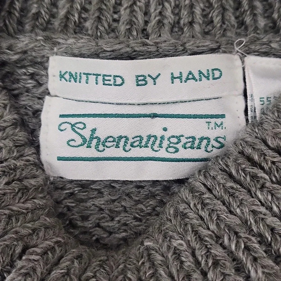 Shenanigans Womens‎ M Vintage Hand Knit Sweater Ramie Floral Nordic Cottage NEW - Picture 3 of 8